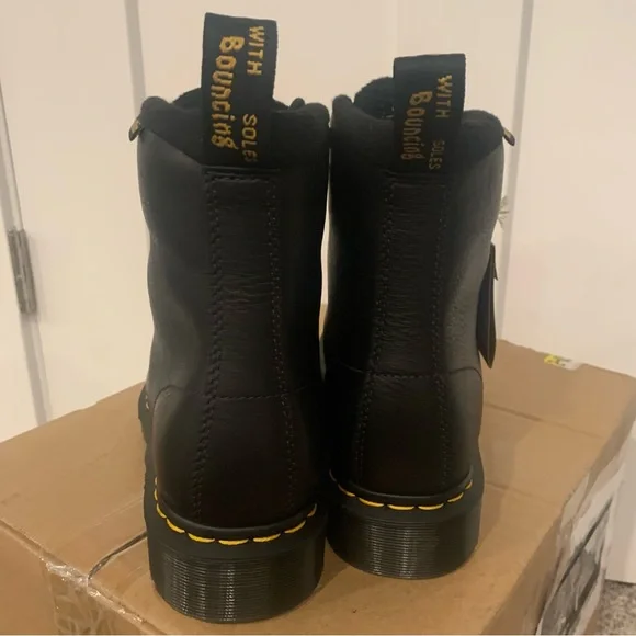 Black Dr. Martens 1460 Pascal Warmwair Leather Lace Up Boot - Picture 7 of 8